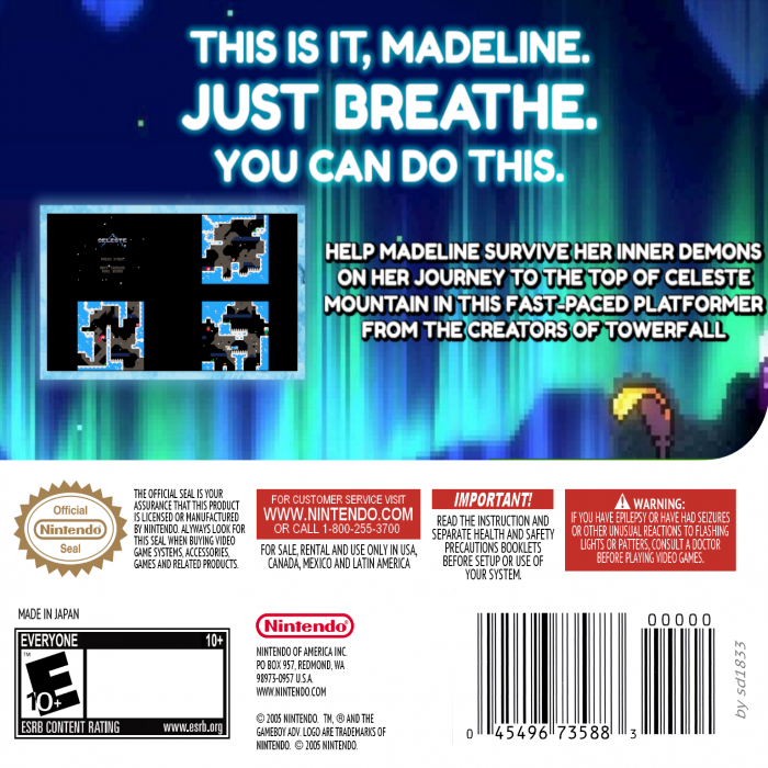 Celeste Classic (Homebrew) — Box back